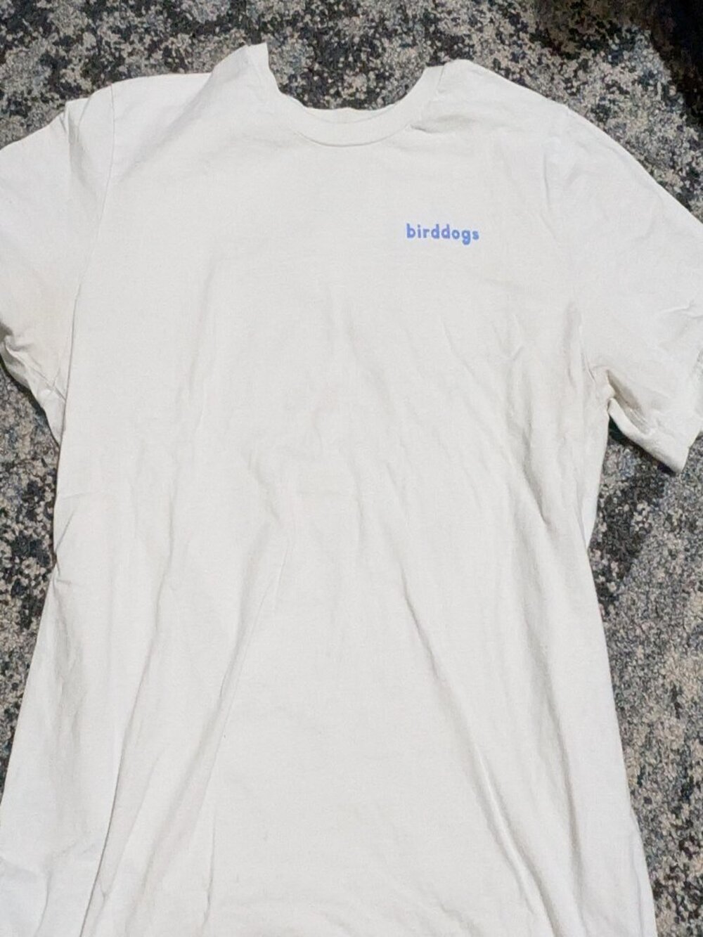 Birddogs White Graphic T-Shirt Mountain Sunset Logo Men’s Tee